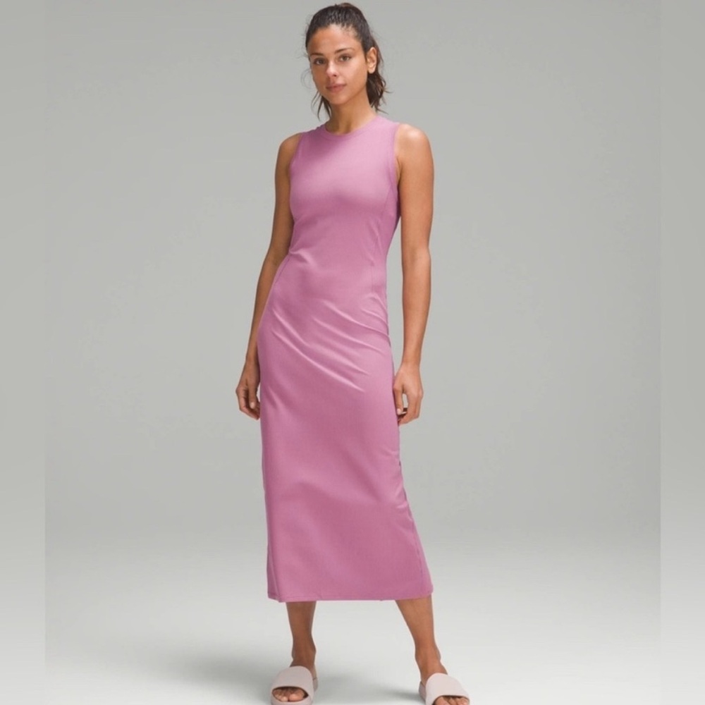 Lululemon All Aligned Ribbed Midi Sleeveless Dress, 8